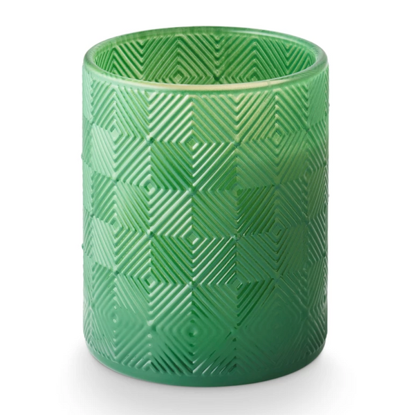 Jungle Green Magnolia Textured Glass Candle - Freshie & Zero Studio Shop