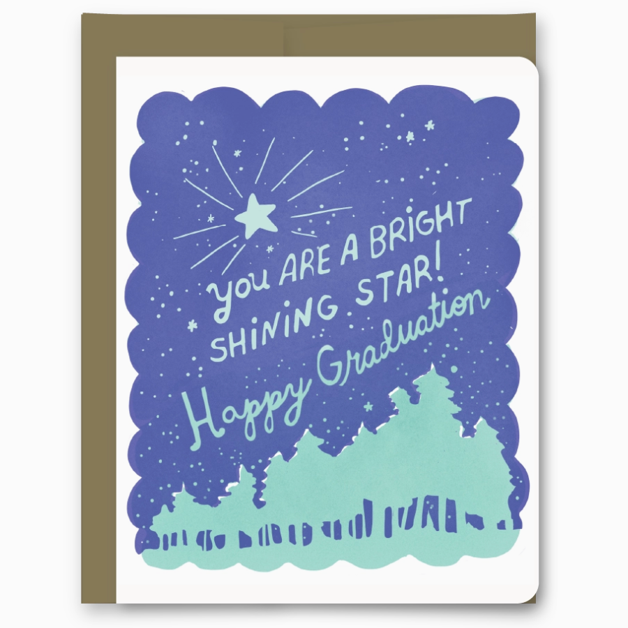 Shining Star Graduation Greeting Card– Freshie & Zero