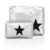 Silver With Black Star Water Resistant Medium Bag by HI LOVE - Freshie & Zero Studio Shop