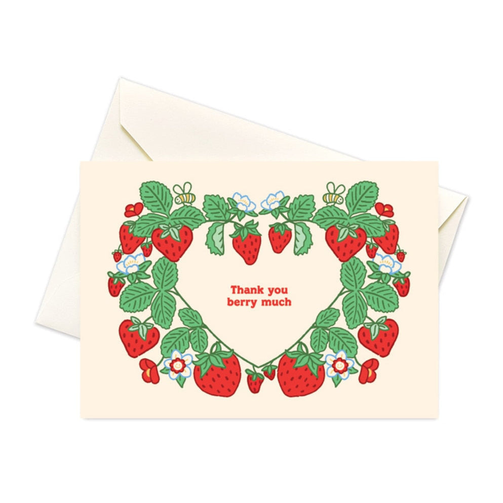 Strawberries Thank You Notecards Set of 10 - Freshie & Zero Studio Shop