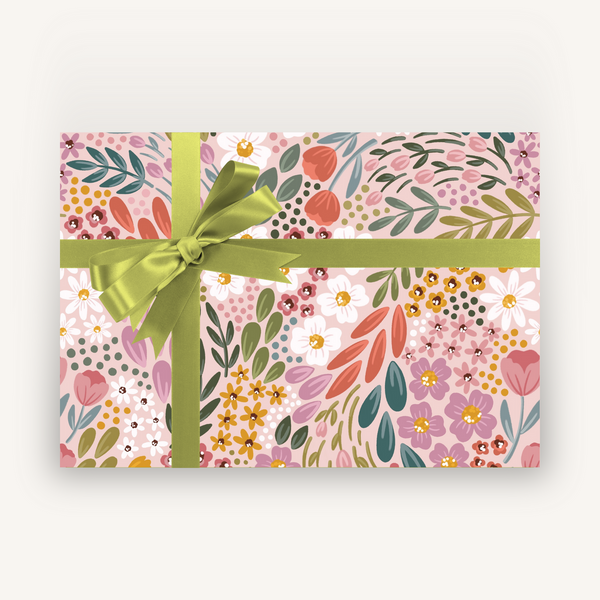 Summer Meadows Wrapping Paper - 3 Sheet Roll - Freshie & Zero Studio Shop