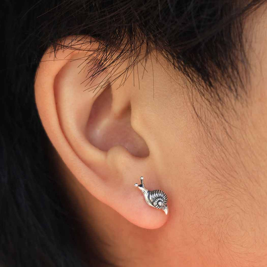 Tiny Stud Earrings: Snails - Freshie & Zero Studio Shop