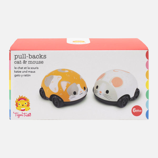 Cat and Mouse Pull-Back Toys - Freshie & Zero Studio Shop