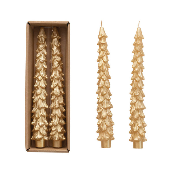 Tree Shaped Taper Candles 10", Set of 2 - Freshie & Zero Studio Shop