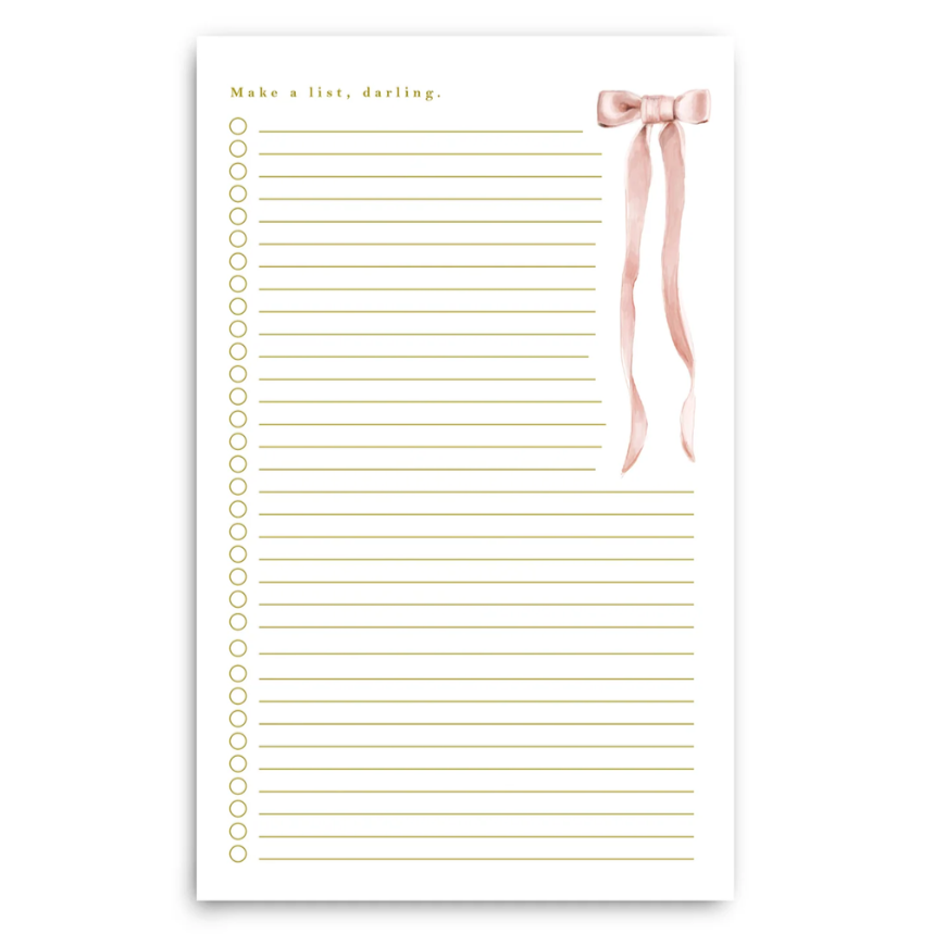 Make A List Darling Large Notepad - Freshie & Zero Studio Shop