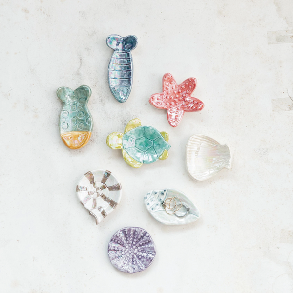 Iridescent Sea Life Shaped Mini Trinket Dish - Freshie & Zero Studio Shop