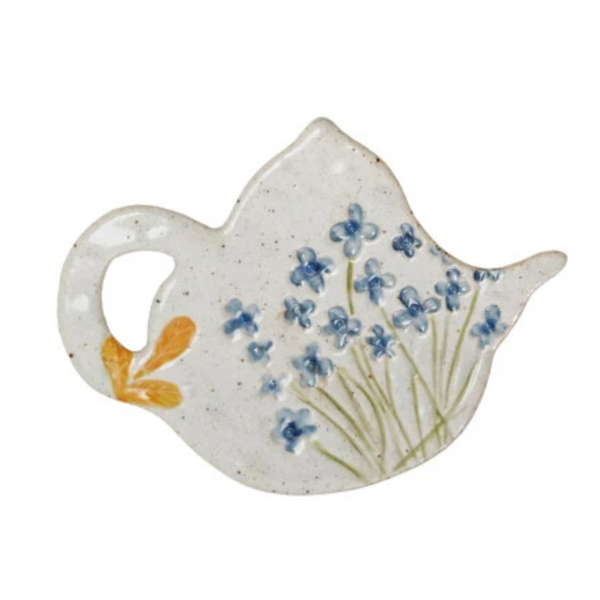 Stoneware Teapot Shaped Tea Bag Holder - Freshie & Zero Studio Shop