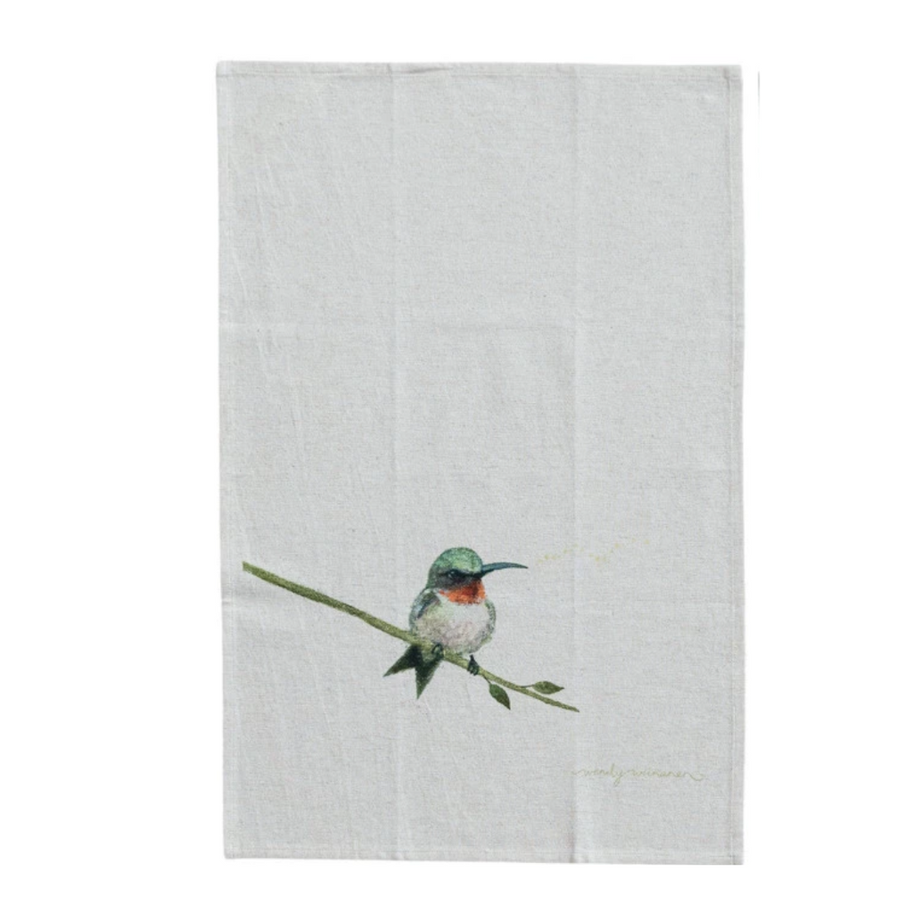 Bird Design Cotton Tea Towel - Freshie & Zero Studio Shop