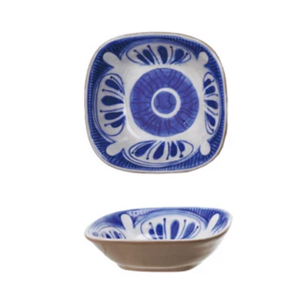 Hand Painted Square Stoneware Bowl - Freshie & Zero Studio Shop