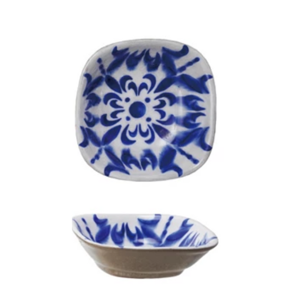 Hand Painted Square Stoneware Bowl - Freshie & Zero Studio Shop