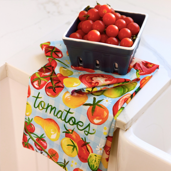 Tomatoes Cotton Tea Towel by Werkshoppe - Freshie & Zero Studio Shop