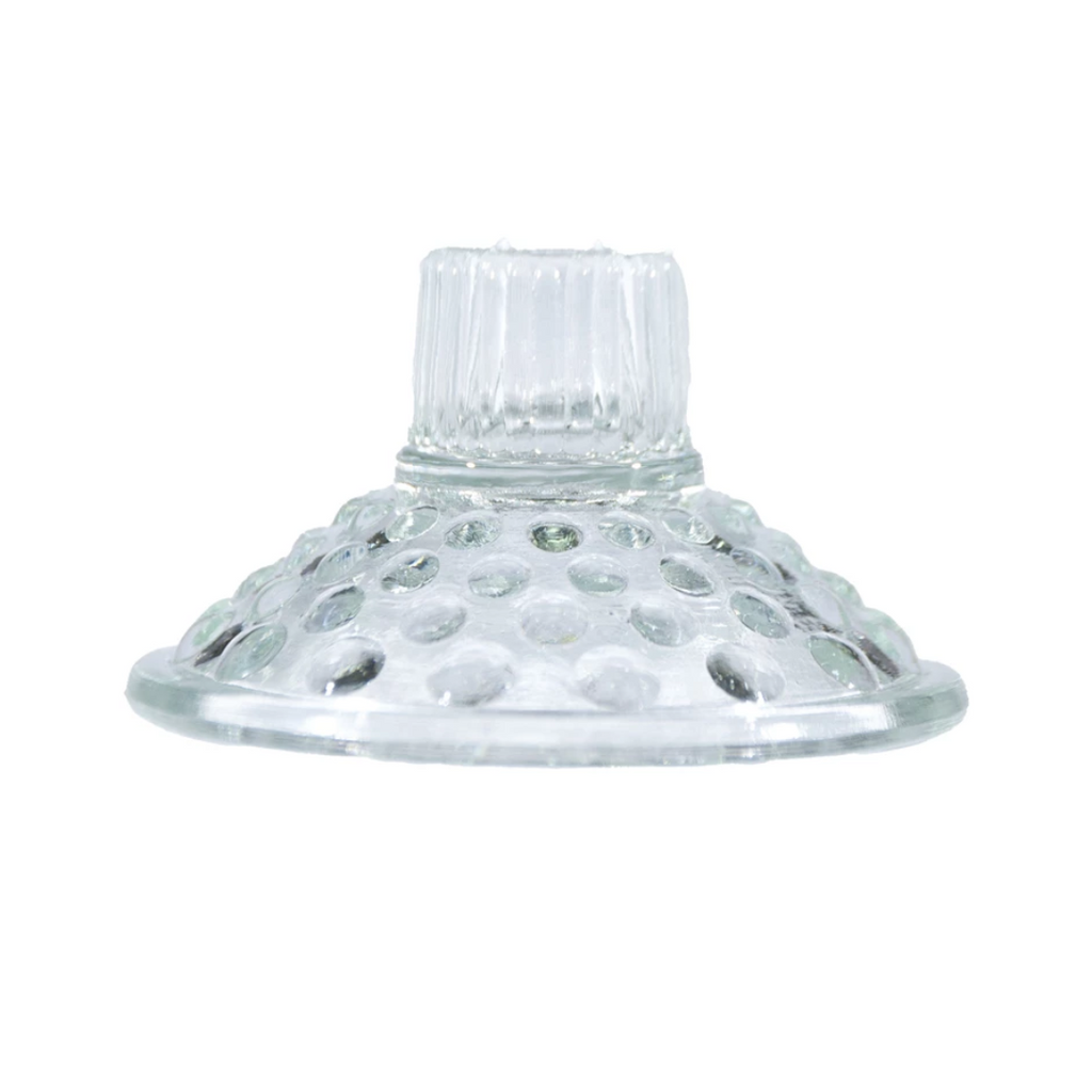 Glass Hobnail Taper Holder - Freshie & Zero Studio Shop