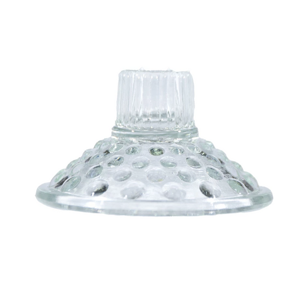 Glass Hobnail Taper Holder - Freshie & Zero Studio Shop