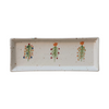 Hand-Painted Stoneware Platter with Christmas Trees - Freshie & Zero Studio Shop