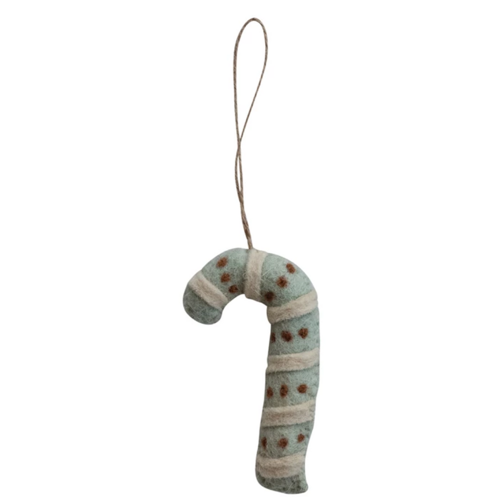 Felted Wool Candy Cane Ornaments - Freshie & Zero Studio Shop