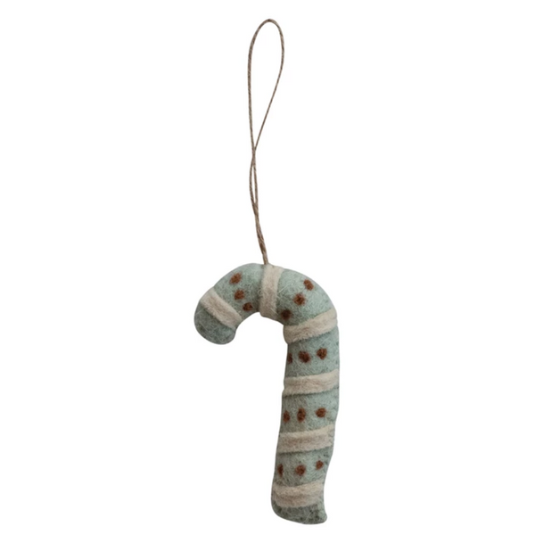 Felted Wool Candy Cane Ornaments - Freshie & Zero Studio Shop