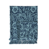 Blue Floral Fringed Throw Blanket - Freshie & Zero Studio Shop