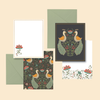 Teal Peacock Floral Luxury Stationery Set – 8 Flat Notecards - Freshie & Zero Studio Shop