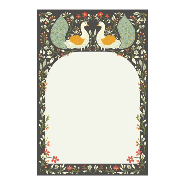 Peacock Garden Notepad: 4"x6" - Freshie & Zero Studio Shop