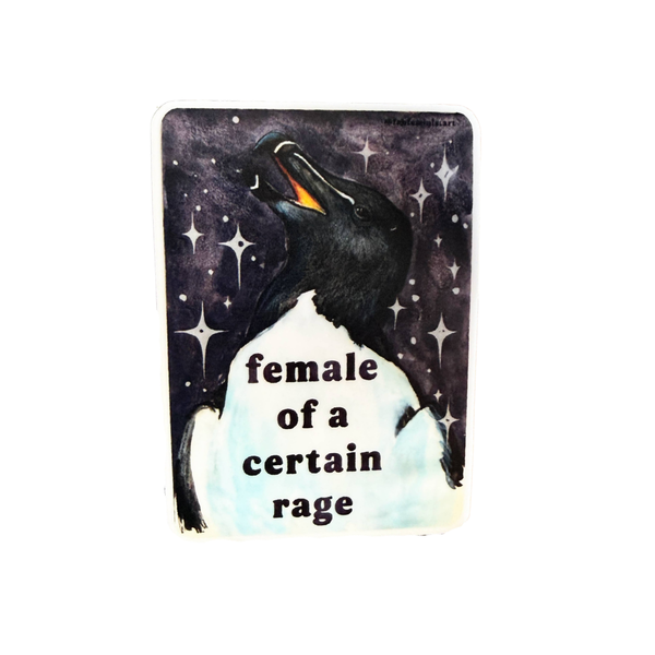 Female Of A Certain Rage Vinyl Sticker - Freshie & Zero Studio Shop