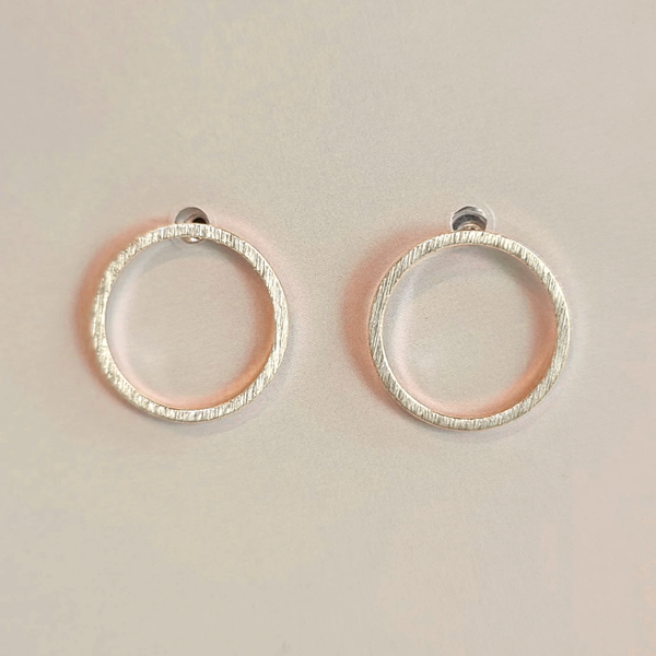 Open Circle Gold Stud Earrings - Freshie & Zero Studio Shop
