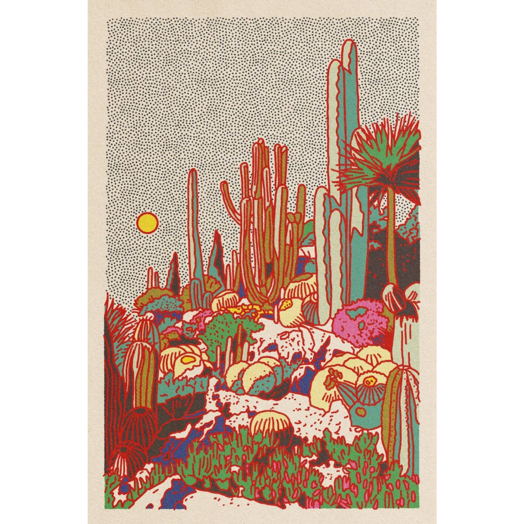 Caroline Clark Cactus Planet #1 art print featuring a cactus-inspired planetary design, shown on a white background