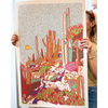 Caroline Clark Cactus Planet #1 art print featuring a cactus-inspired planet illustration