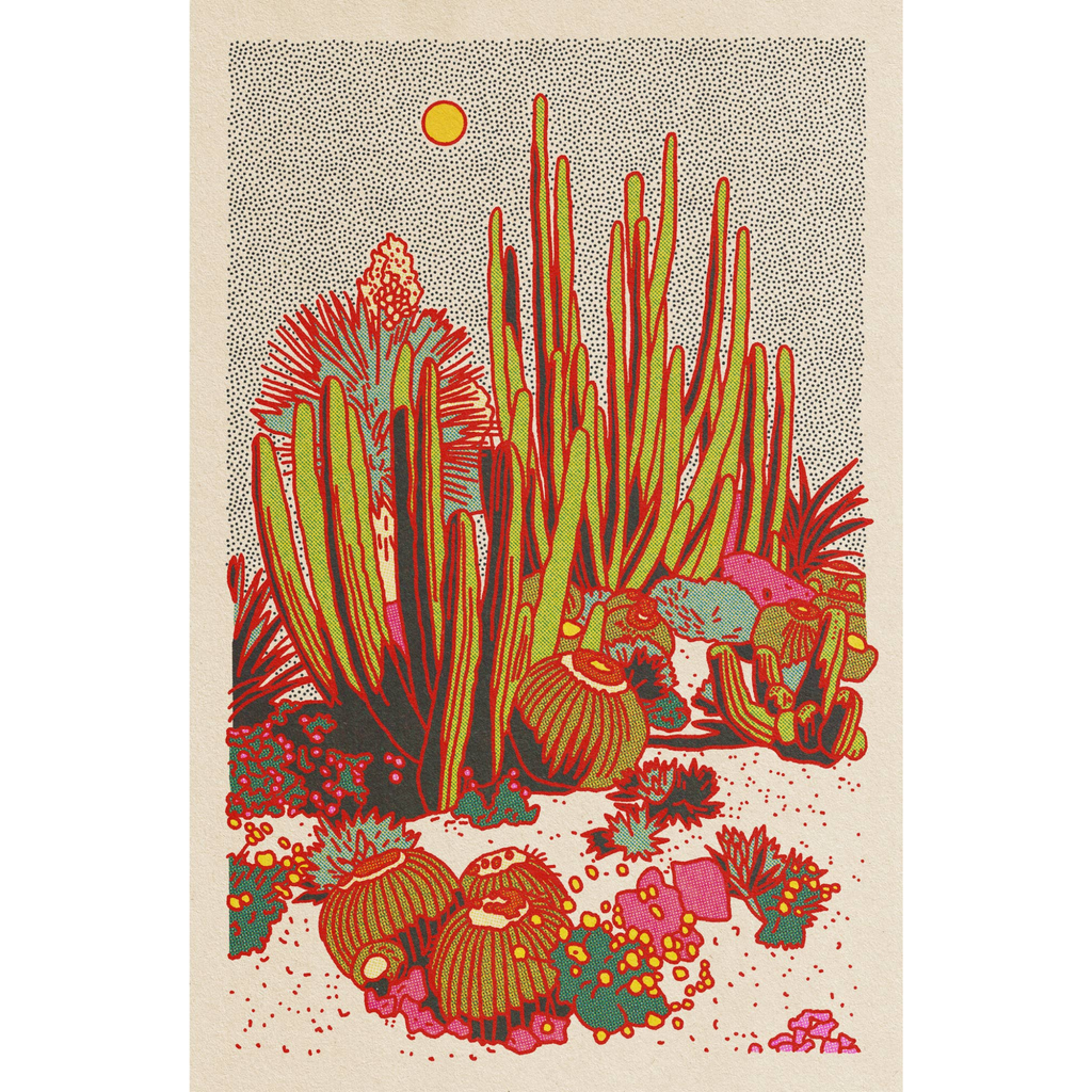 Caroline Clark Cactus Planet #2 art print featuring a cactus-inspired planetary design