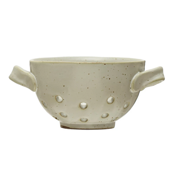 White Stoneware Berry Bowl Reactive Glaze - Freshie & Zero Studio Shop