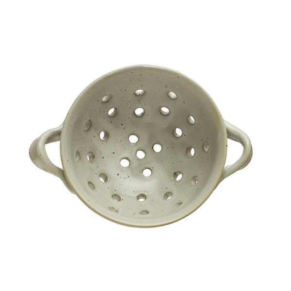 White Stoneware Berry Bowl Reactive Glaze - Freshie & Zero Studio Shop