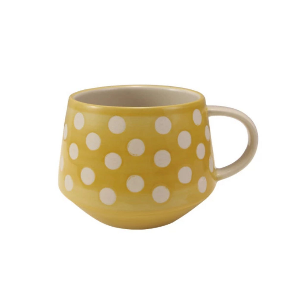 Hand-Painted Stoneware Polka Dot Mug - Freshie & Zero Studio Shop