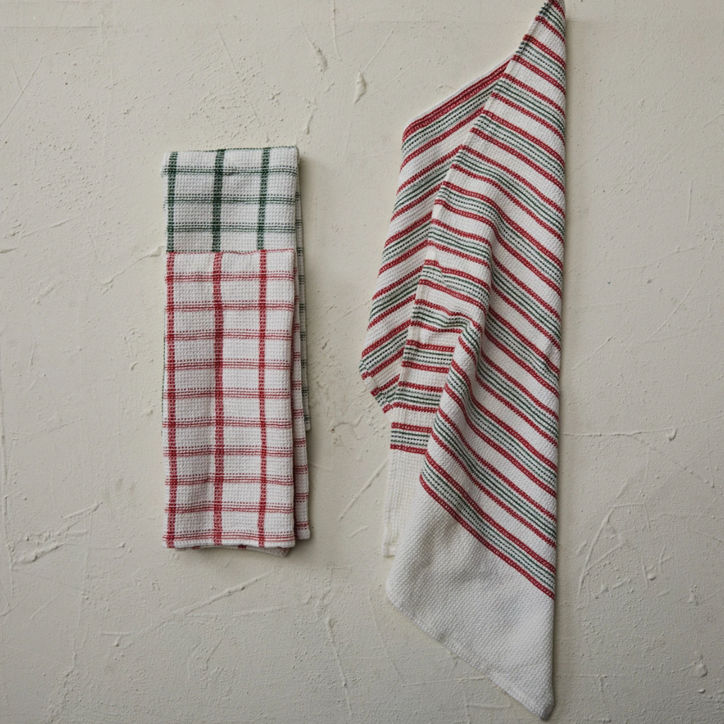 Cotton Waffle Weave Holiday Tea Towel - 3 Styles - Freshie & Zero Studio Shop