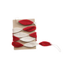 Handmade Wool Felt Holiday Garland - Red and Cream - Freshie & Zero Studio Shop