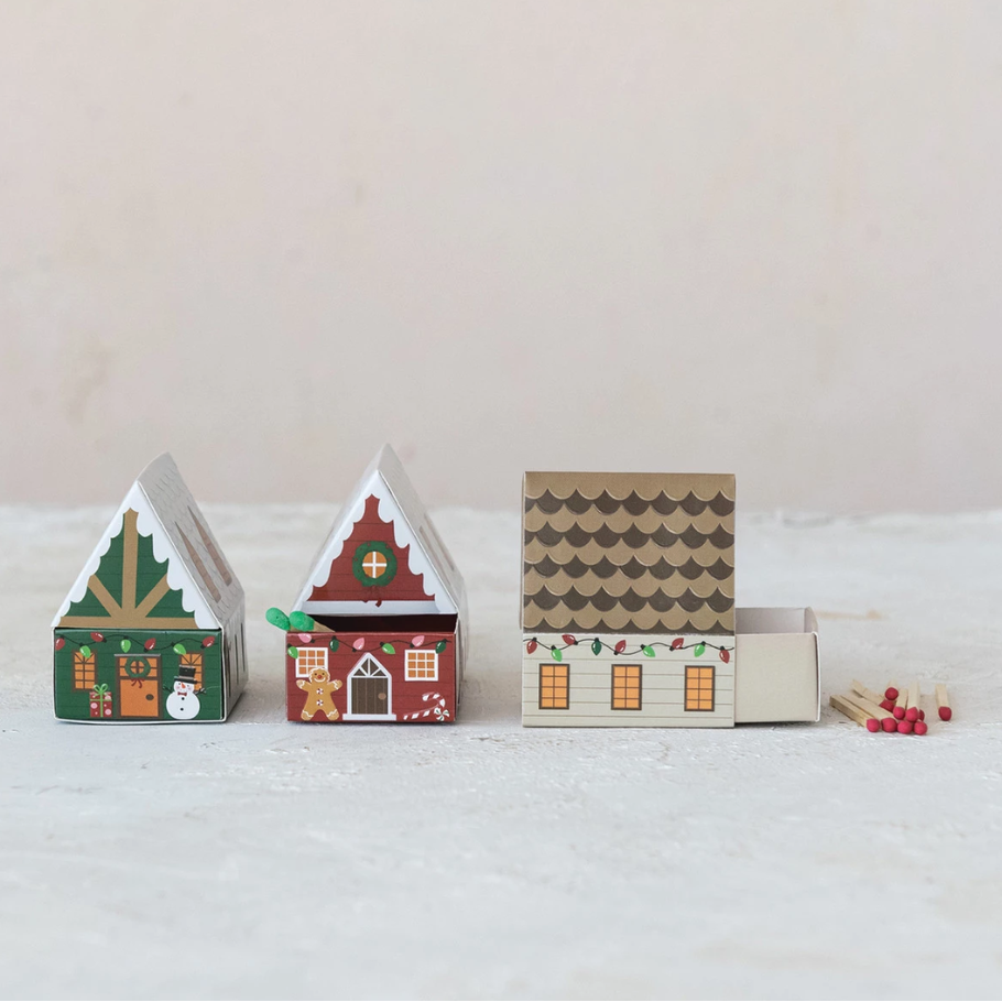 Holiday House Safety Matches | 3 Styles - Freshie & Zero Studio Shop