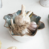 Ocean Blue Ruffled Stoneware Bowl - Freshie & Zero Studio Shop