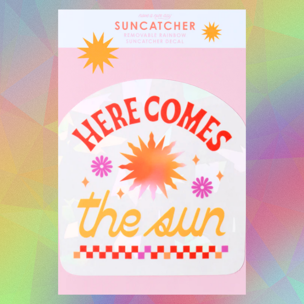 Here Comes The Sun Suncatcher Sticker - Freshie & Zero Studio Shop