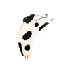 Spotted Dog Hair Claw Clip - Freshie & Zero Studio Shop