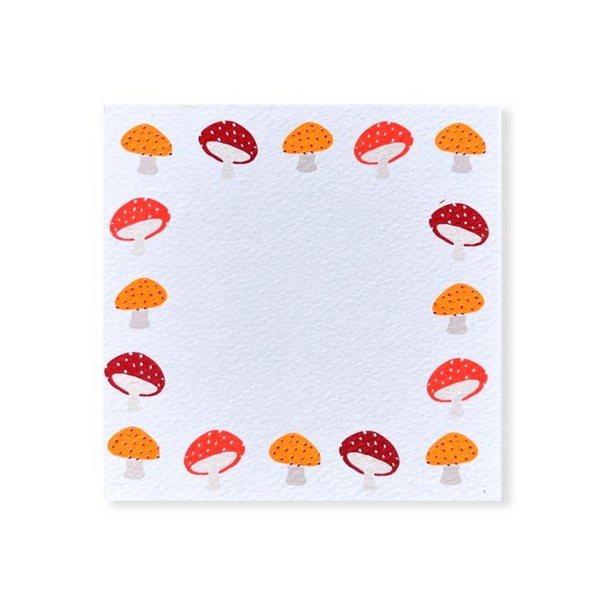 Small Square Notes: Neon Mushroom - Freshie & Zero Studio Shop