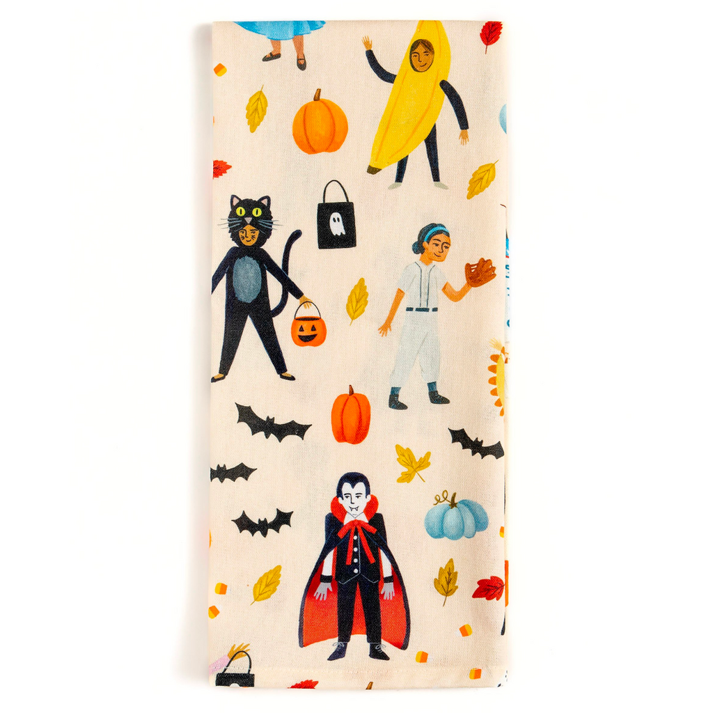 Trick or Treater Kitchen Towel by 1Canoe2 - Freshie & Zero Studio Shop