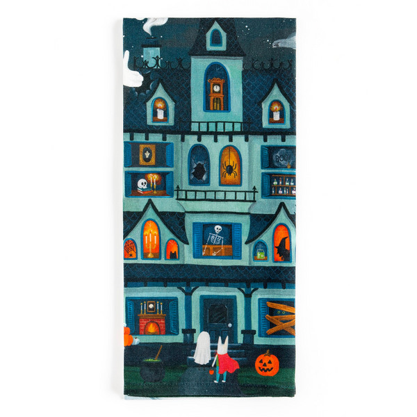 Haunted House Kitchen Towel by 1Canoe2 - Freshie & Zero Studio Shop