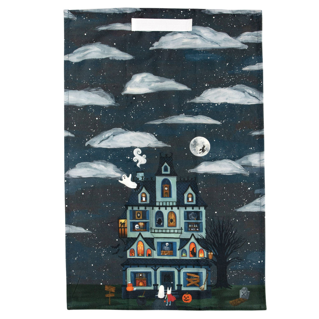 Haunted House Kitchen Towel by 1Canoe2 - Freshie & Zero Studio Shop