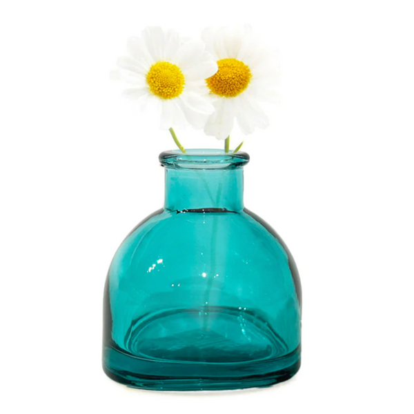 Mini Glass Round Bud Vase - Blue Green - Freshie & Zero Studio Shop