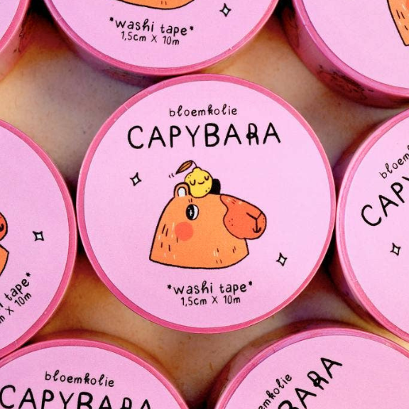 Capybara Cuties Washi Tape - Freshie & Zero Studio Shop