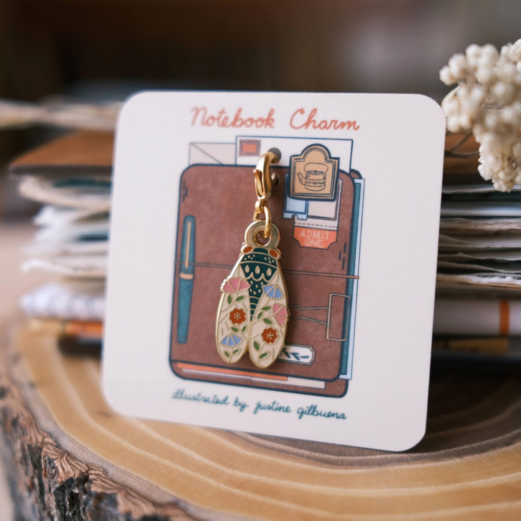 Cicada Notebook Charm by Justine Gilbuena - Freshie & Zero Studio Shop
