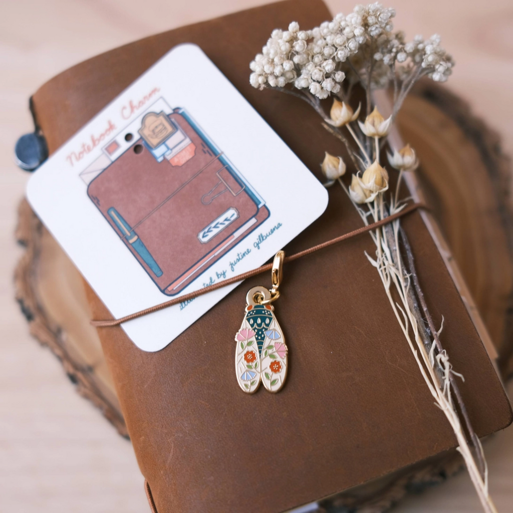 Cicada Notebook Charm by Justine Gilbuena - Freshie & Zero Studio Shop