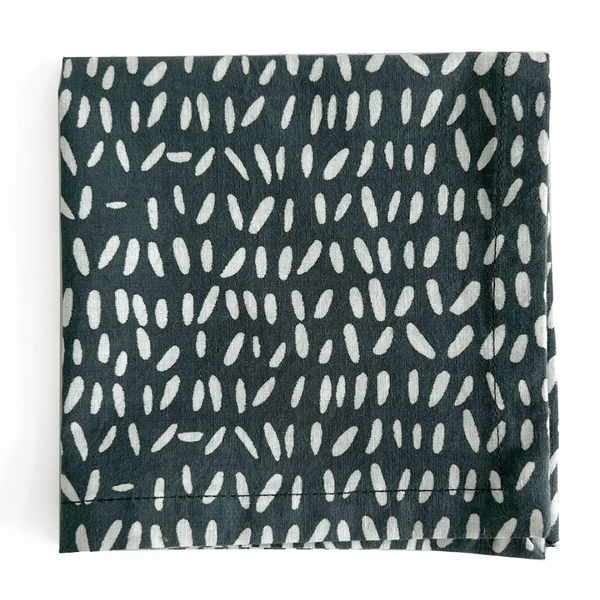Coal Stitch Cocktail Napkins - Set of 4 - Freshie & Zero Studio Shop