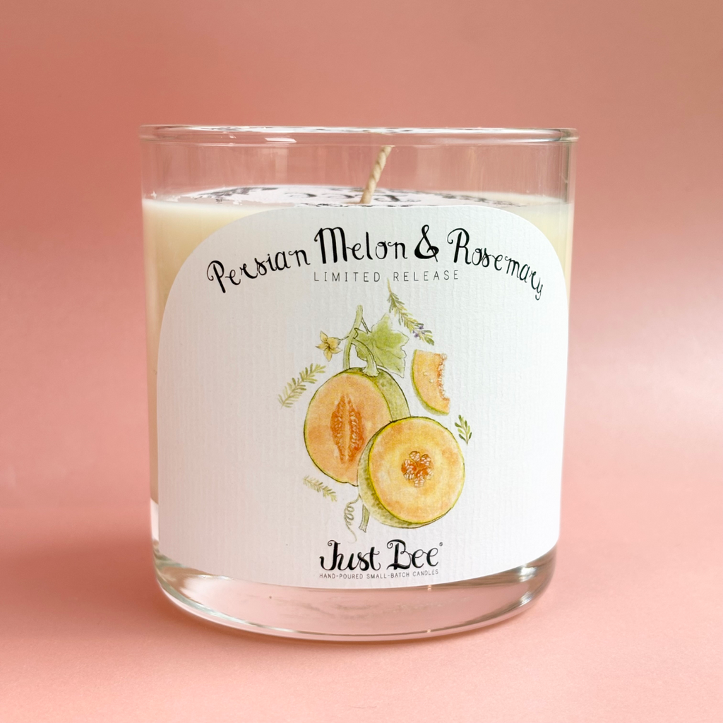 Persian Melon and Rosemary 7oz Just Bee Candle - Freshie & Zero Studio Shop