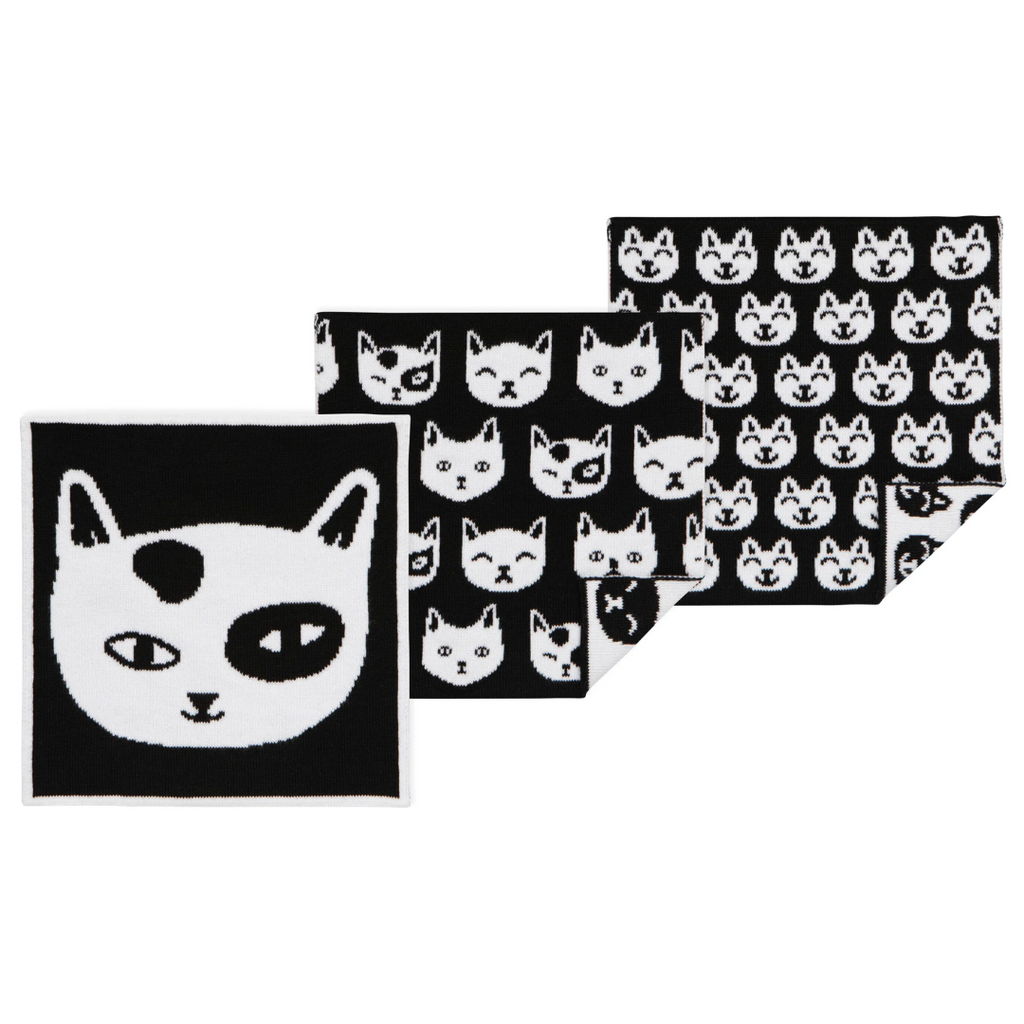 Feline Fine Knit Dishcloth by Danica | Set of 3 - Freshie & Zero Studio Shop