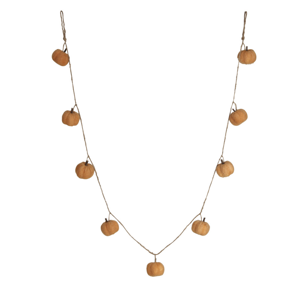 Felt Pumpkin Garland with Jute Cord - Freshie & Zero Studio Shop