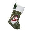 Snowman with Candy Cane Christmas Stocking - Freshie & Zero Studio Shop